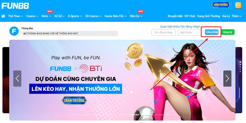 bam nut dang nhap fun88 tai giao dien chinh 1