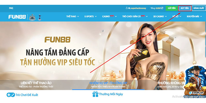 dang nhap va chon nut rut tien 1
