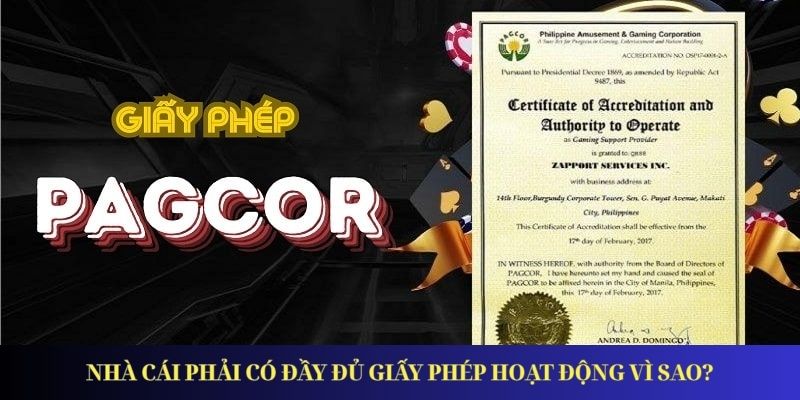 Nhà cái phải có đầy đủ giấy phép hoạt động vì sao?